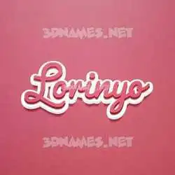 lorinyo in Red Scribble style - 3D name wallpaper
