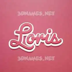 loris in Red Scribble style - 3D name wallpaper