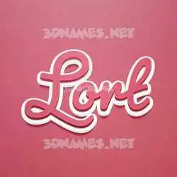 lort in Red Scribble style - 3D name wallpaper