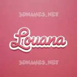 louana in Red Scribble style - 3D name wallpaper