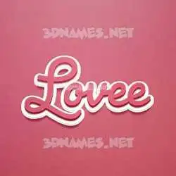 lovee in Red Scribble style - 3D name wallpaper