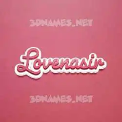 lovenasir in Red Scribble style - 3D name wallpaper