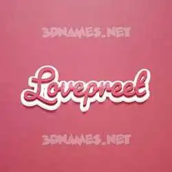 lovepreet in Red Scribble style - 3D name wallpaper