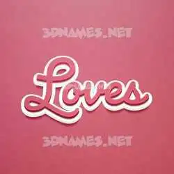 loves in Red Scribble style - 3D name wallpaper