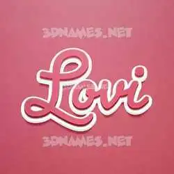 lovi in Red Scribble style - 3D name wallpaper