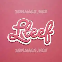 lteef in Red Scribble style - 3D name wallpaper