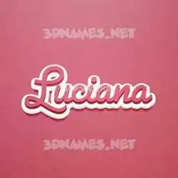 luciana in Red Scribble style - 3D name wallpaper