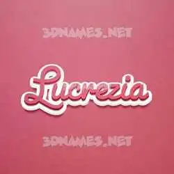 lucrezia in Red Scribble style - 3D name wallpaper