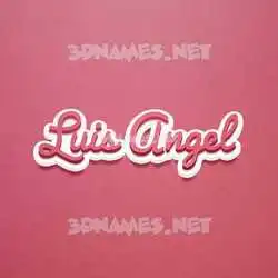 luis angel in Red Scribble style - 3D name wallpaper