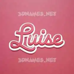luise in Red Scribble style - 3D name wallpaper