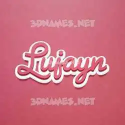 lujayn in Red Scribble style - 3D name wallpaper