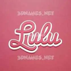 lulu in Red Scribble style - 3D name wallpaper
