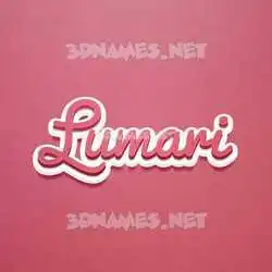 lumari in Red Scribble style - 3D name wallpaper