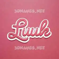luuk in Red Scribble style - 3D name wallpaper