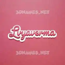 lvyaverma in Red Scribble style - 3D name wallpaper