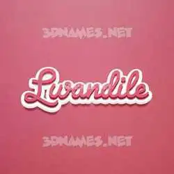 lwandile in Red Scribble style - 3D name wallpaper