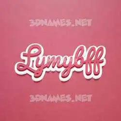 lymybff in Red Scribble style - 3D name wallpaper