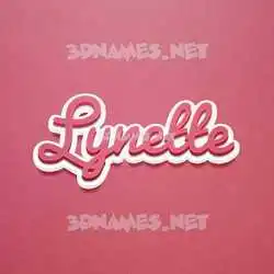 lynette in Red Scribble style - 3D name wallpaper