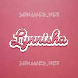 lynnisha in Red Scribble style - 3D name wallpaper