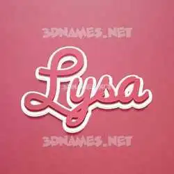 lysa in Red Scribble style - 3D name wallpaper