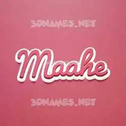 maahe in Red Scribble style - 3D name wallpaper