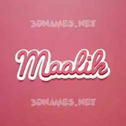 maalik in Red Scribble style - 3D name wallpaper