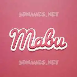mabu in Red Scribble style - 3D name wallpaper