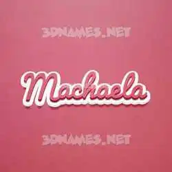 machaela in Red Scribble style - 3D name wallpaper