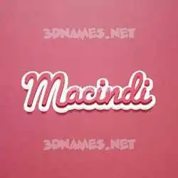 macindi in Red Scribble style - 3D name wallpaper