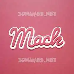 mack in Red Scribble style - 3D name wallpaper