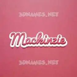 mackinzie in Red Scribble style - 3D name wallpaper