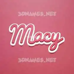 macy in Red Scribble style - 3D name wallpaper