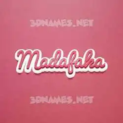 madafaka in Red Scribble style - 3D name wallpaper