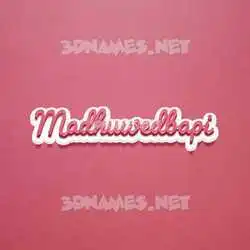 madhuwedbapi in Red Scribble style - 3D name wallpaper