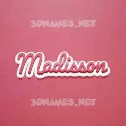 madisson in Red Scribble style - 3D name wallpaper