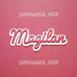 magilan in Red Scribble style - 3D name wallpaper