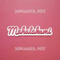 mahalaksmi in Red Scribble style - 3D name wallpaper