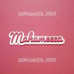 mahameeza in Red Scribble style - 3D name wallpaper