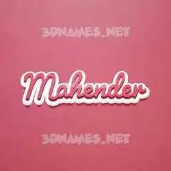 mahender in Red Scribble style - 3D name wallpaper