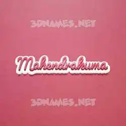 mahendrakuma in Red Scribble style - 3D name wallpaper