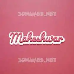 maheshwar in Red Scribble style - 3D name wallpaper