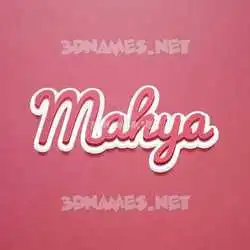 mahya in Red Scribble style - 3D name wallpaper