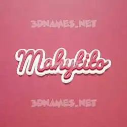mahytito in Red Scribble style - 3D name wallpaper
