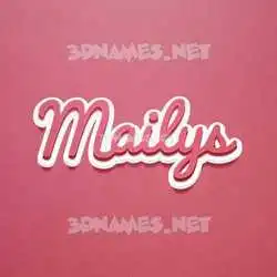mailys in Red Scribble style - 3D name wallpaper