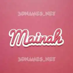 mainah in Red Scribble style - 3D name wallpaper