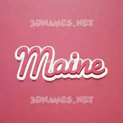 maine in Red Scribble style - 3D name wallpaper