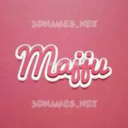 majju in Red Scribble style - 3D name wallpaper