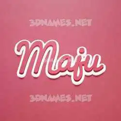 maju in Red Scribble style - 3D name wallpaper