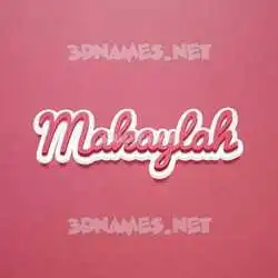 makaylah in Red Scribble style - 3D name wallpaper