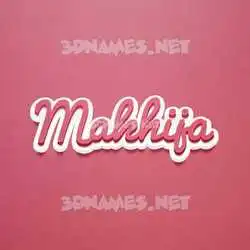 makhija in Red Scribble style - 3D name wallpaper